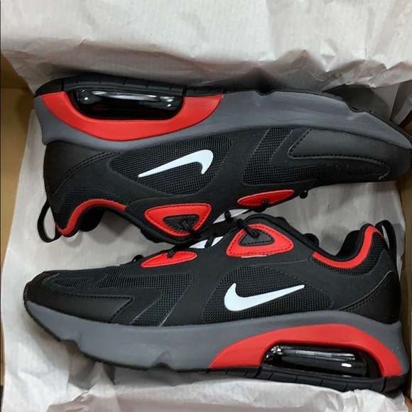 NIKE AIR MAX 200 Black/White-University Red men’s - Picture 14 of 16